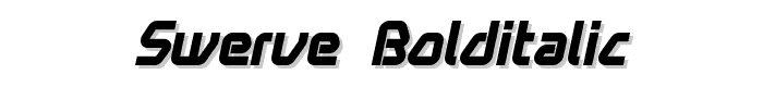 Swerve  BoldItalic font